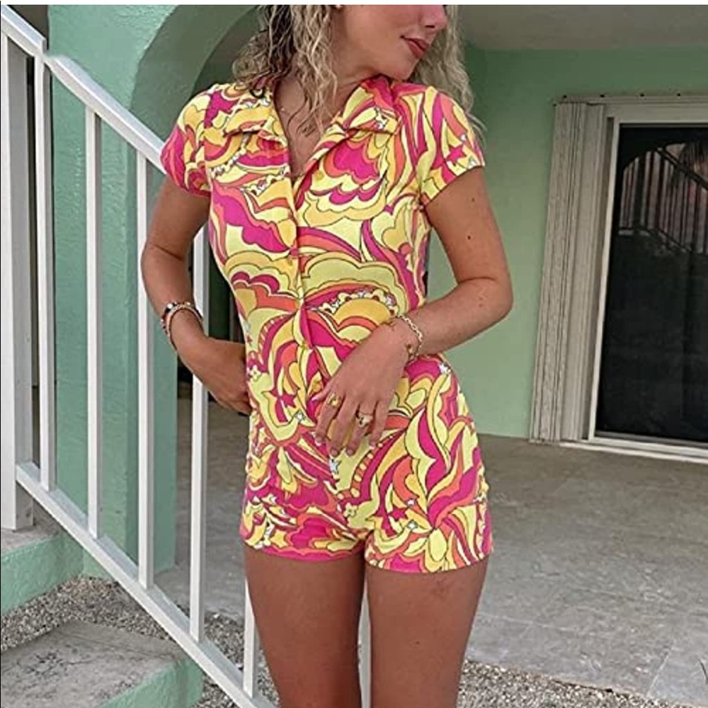 COPY - Disco button down romper